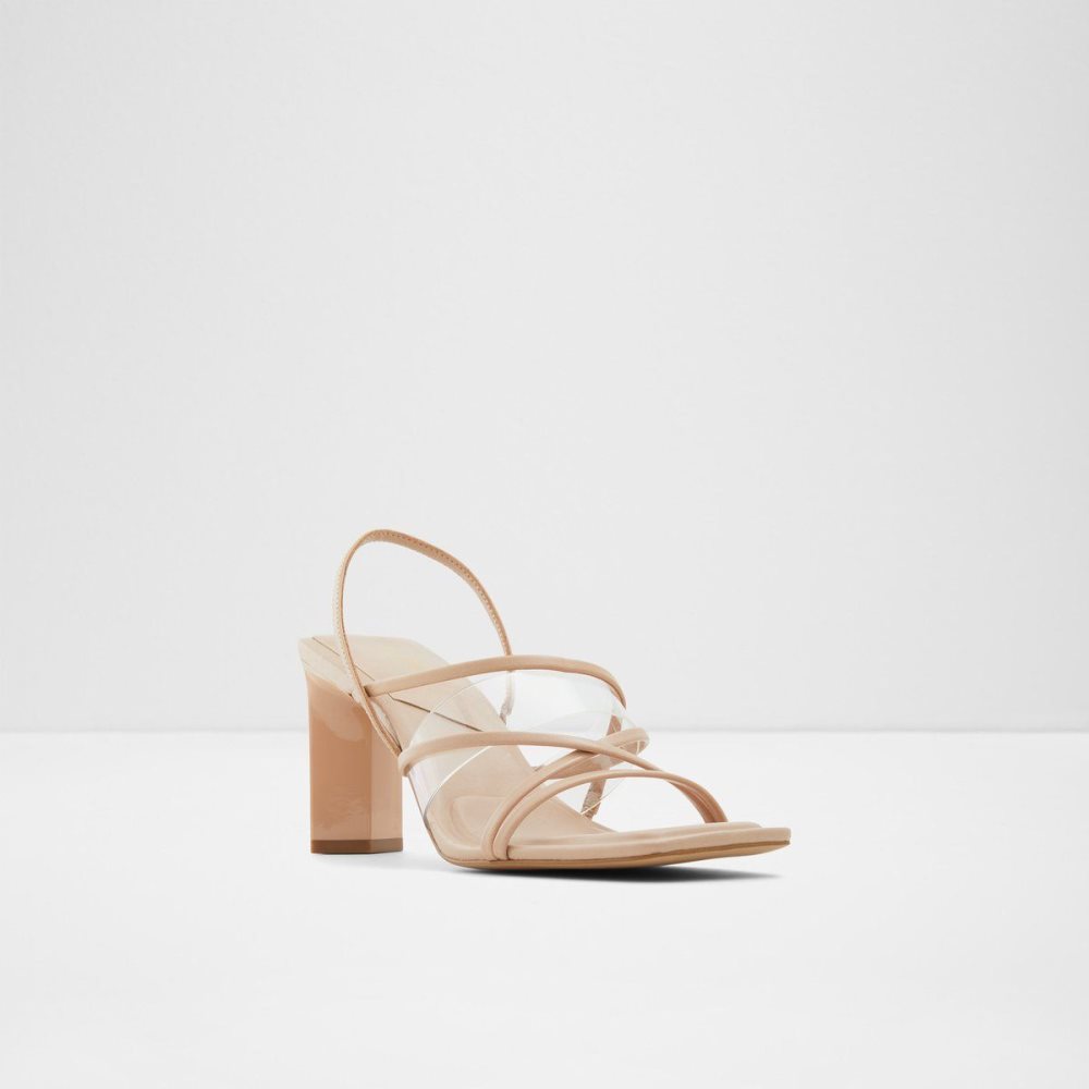 Aldo Jennifer Strappy heeled sandal - Cup sole Sandalet Kadın Bej Rengi | TWXE04763