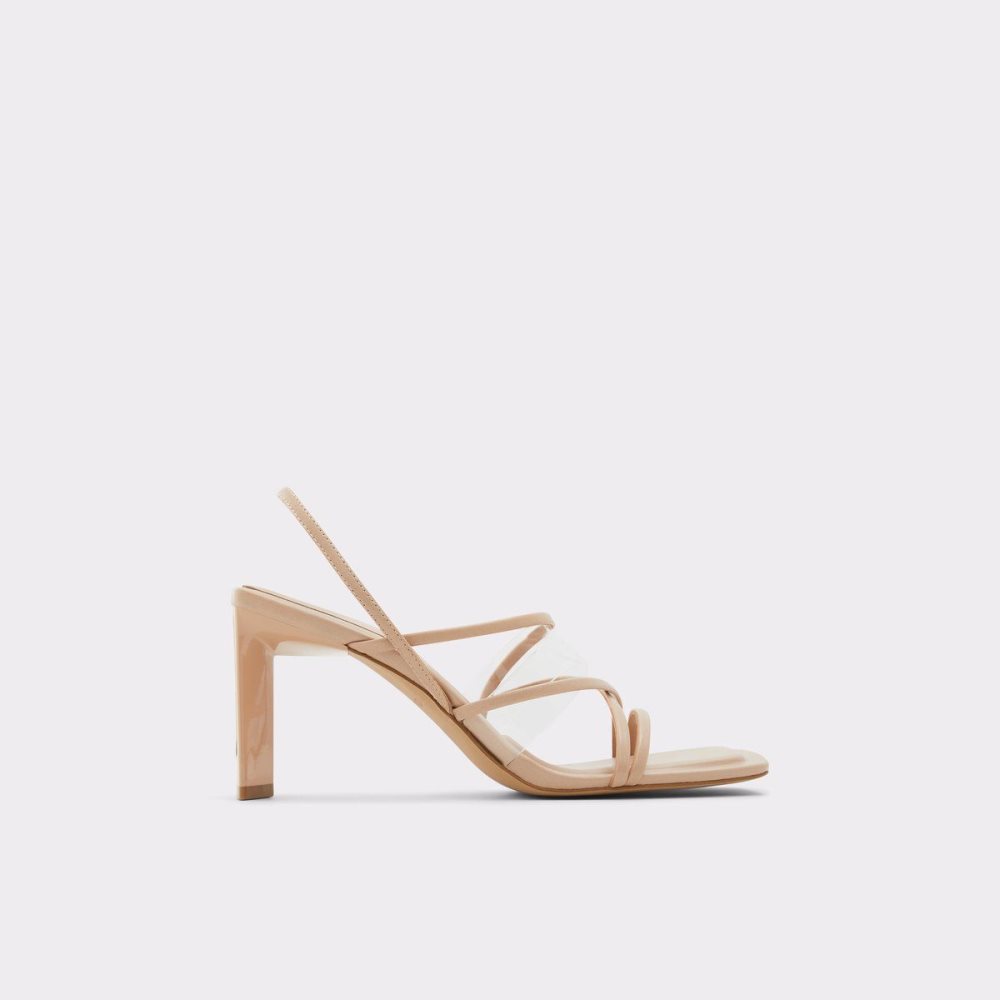 Aldo Jennifer Strappy heeled sandal - Cup sole Sandalet Kadın Bej Rengi | TWXE04763