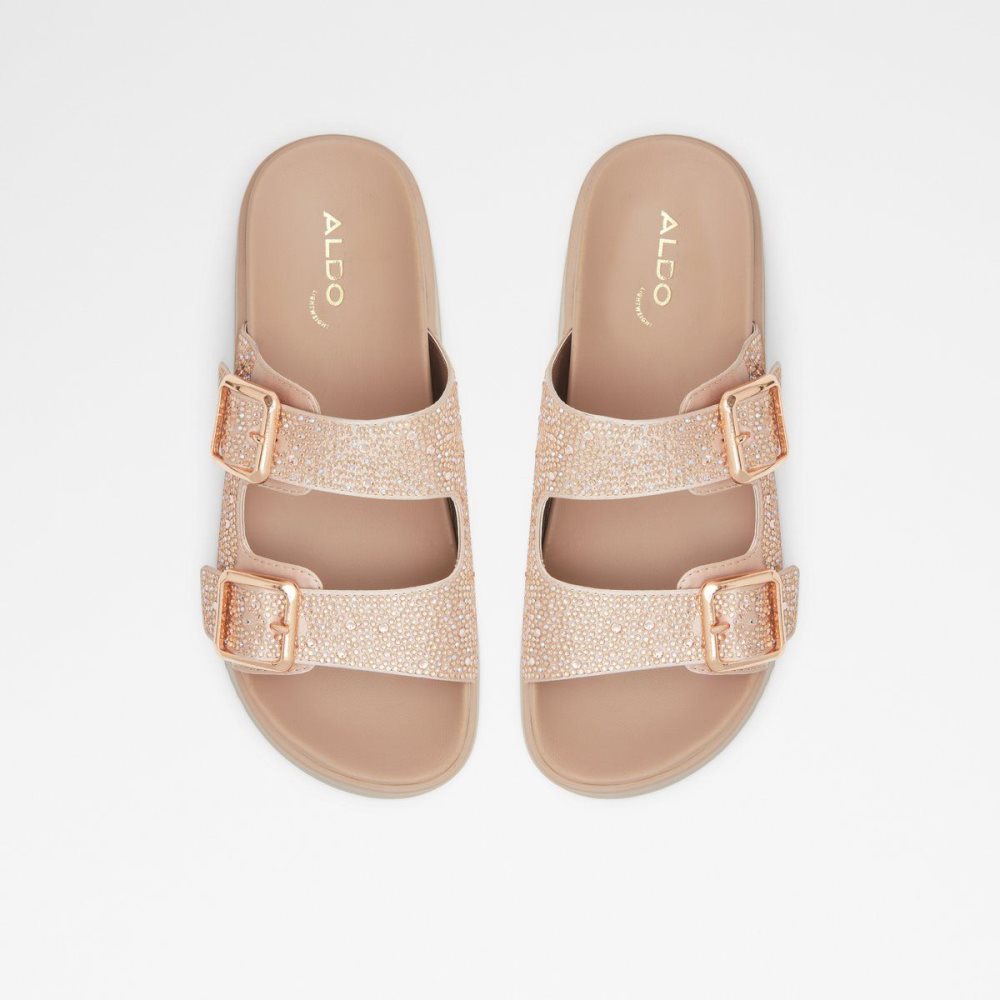 Aldo Jika Slide sandal - Flatform Sandalet Kadın Pembe Altın | OVNF46095