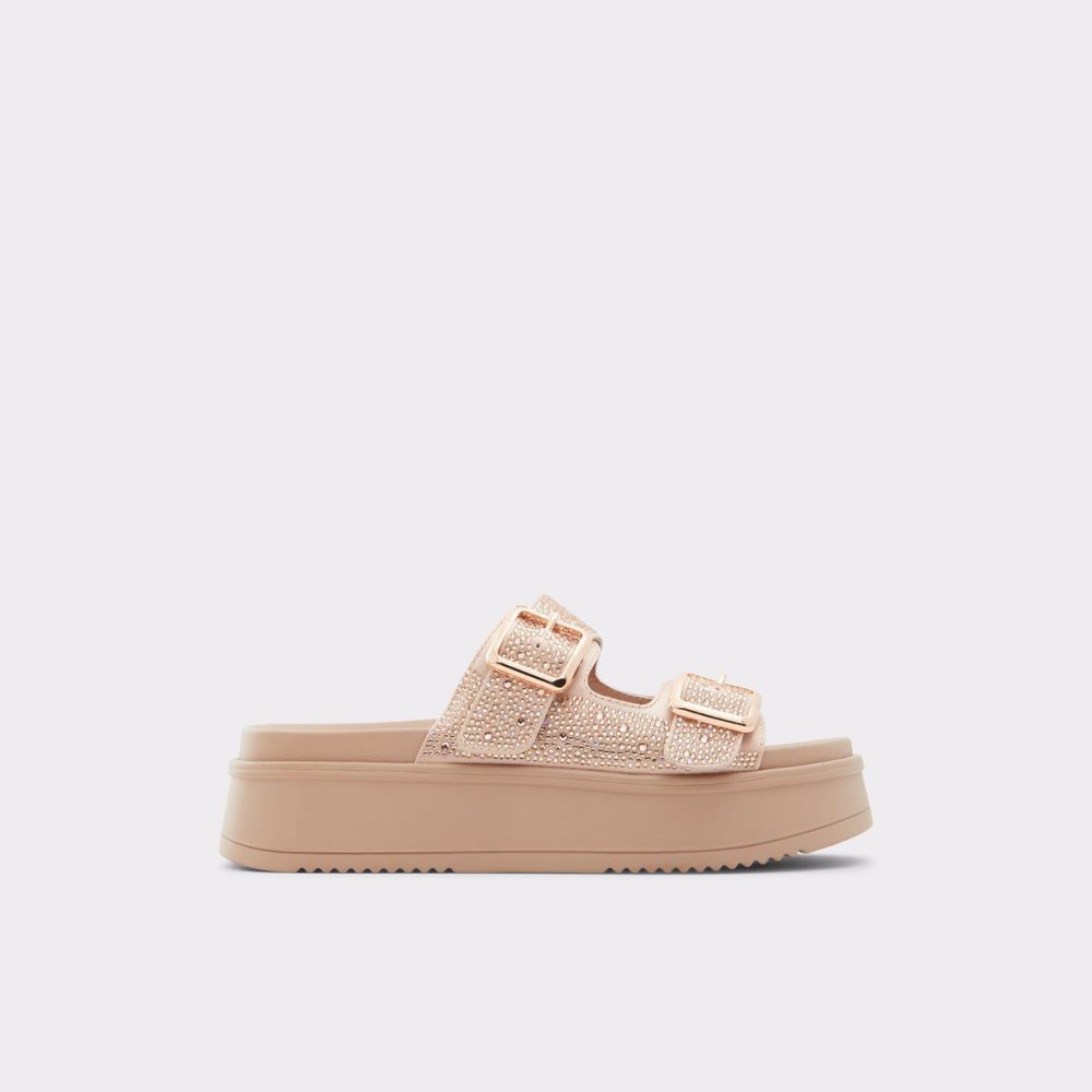 Aldo Jika Slide sandal - Flatform Sandalet Kadın Pembe Altın | OVNF46095