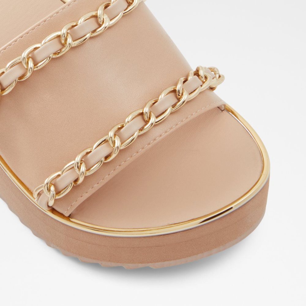 Aldo Kaerratlan Slide sandal - Wedge heel Sandalet Kadın Bej Rengi | VYNM36708