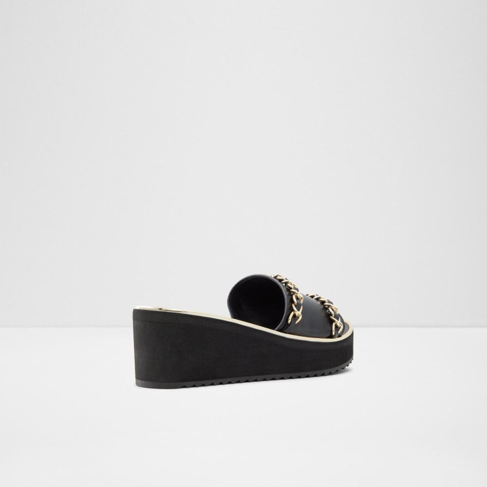 Aldo Kaerratlan Slide sandal - Wedge heel Sandalet Kadın Siyah | WQJY03167