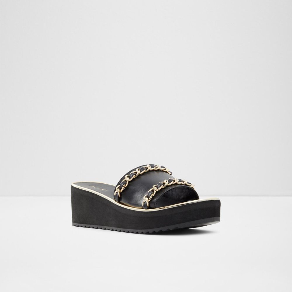 Aldo Kaerratlan Slide sandal - Wedge heel Sandalet Kadın Siyah | WQJY03167