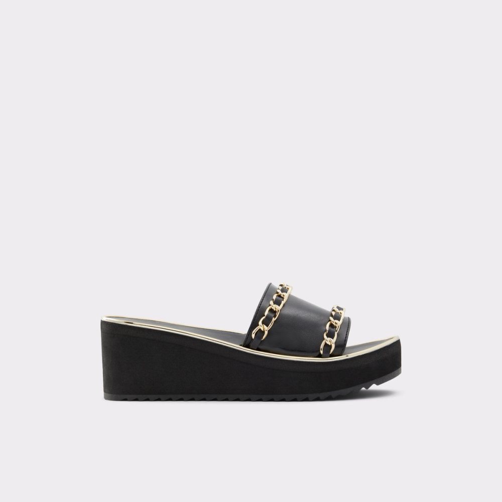 Aldo Kaerratlan Slide sandal - Wedge heel Sandalet Kadın Siyah | WQJY03167