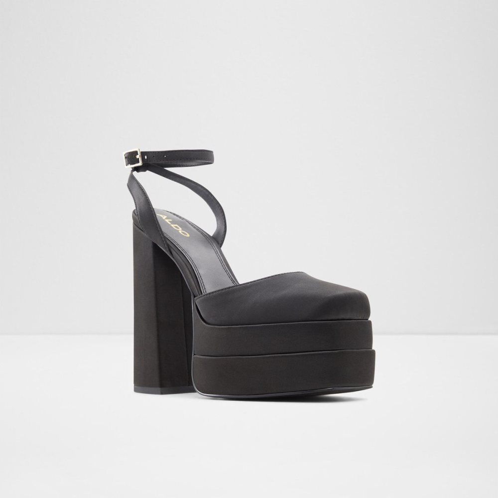 Aldo Kersaudy Ankle strap heeled shoe - Plateforme Platform Ayakkabı Kadın Siyah | LHVR46510