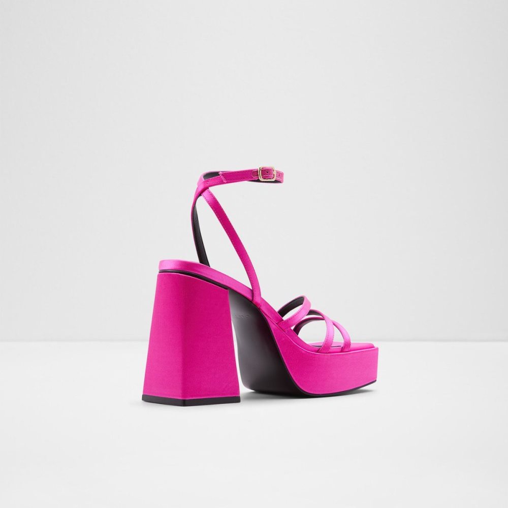 Aldo Landabriver Strappy heeled sandal - Plateforme Platform Ayakkabı Kadın Açık Pembe | JXAK06359