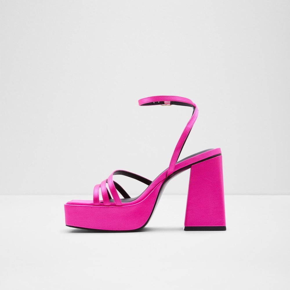 Aldo Landabriver Strappy heeled sandal - Plateforme Platform Ayakkabı Kadın Açık Pembe | JXAK06359