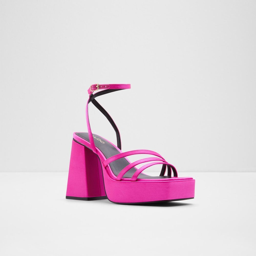 Aldo Landabriver Strappy heeled sandal - Plateforme Platform Ayakkabı Kadın Açık Pembe | JXAK06359