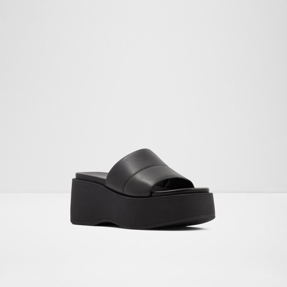 Aldo Libby Wedge sandal - Wedge heel Sandalet Kadın Siyah | SOLM63254