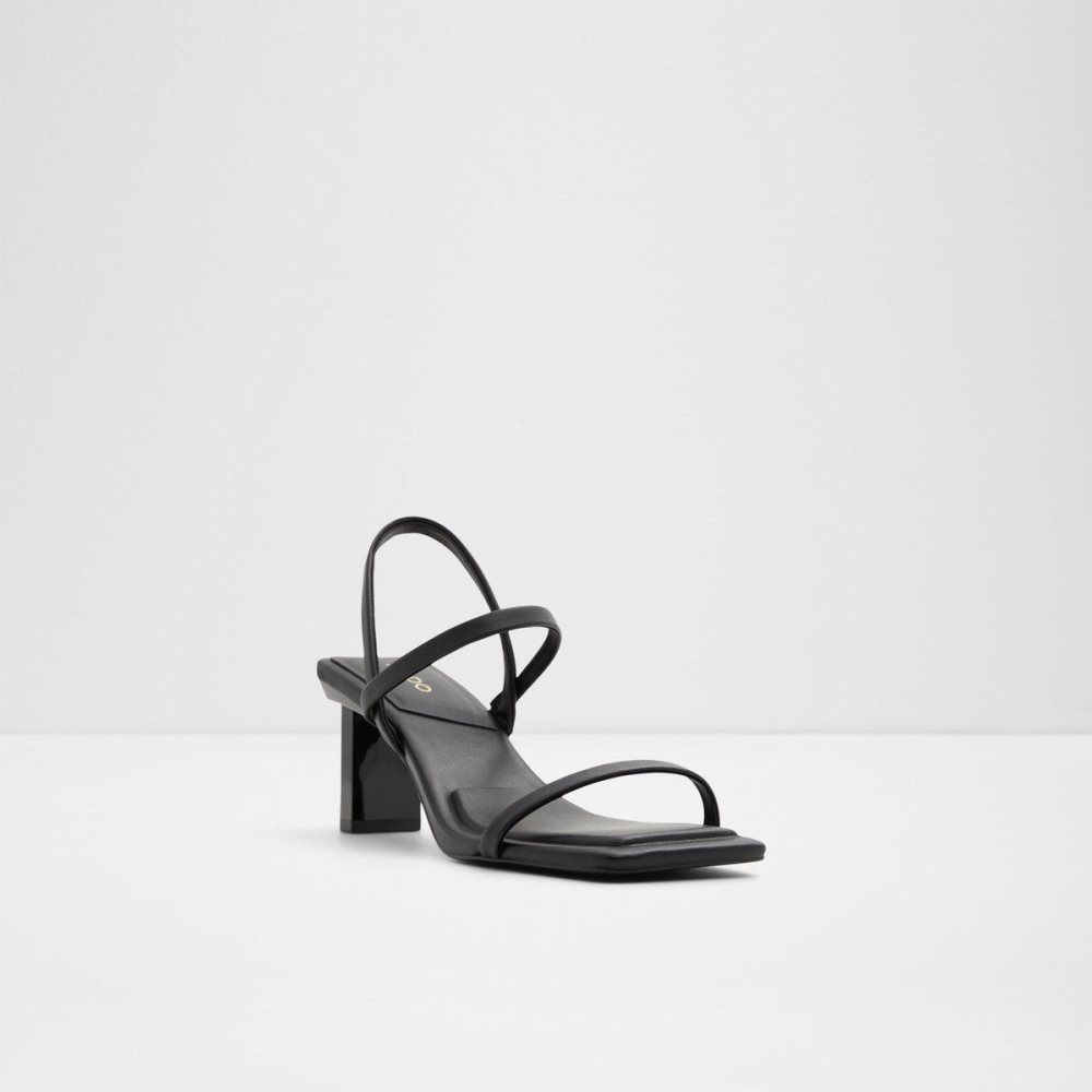 Aldo Lokurr Sling back heeled sandal Blok Topuklu Ayakkabı Kadın Siyah | YQDI37586