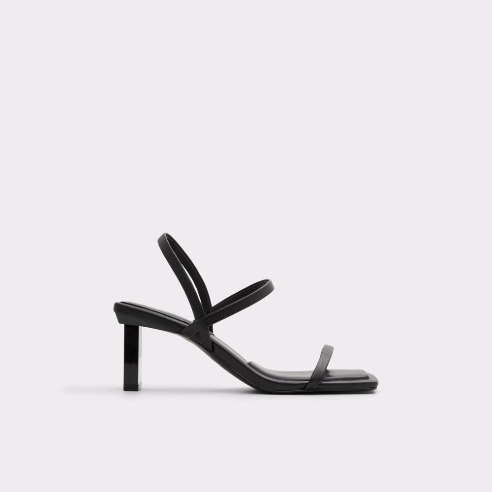 Aldo Lokurr Sling back heeled sandal Blok Topuklu Ayakkabı Kadın Siyah | YQDI37586