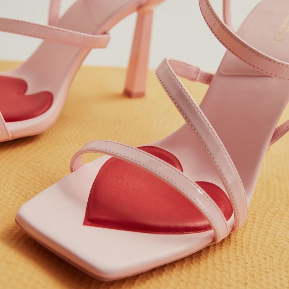 Aldo Luvly Strappy high heel sandal - Stiletto heel Topuklu Ayakkabılar Kadın Pembe | NXCV95187