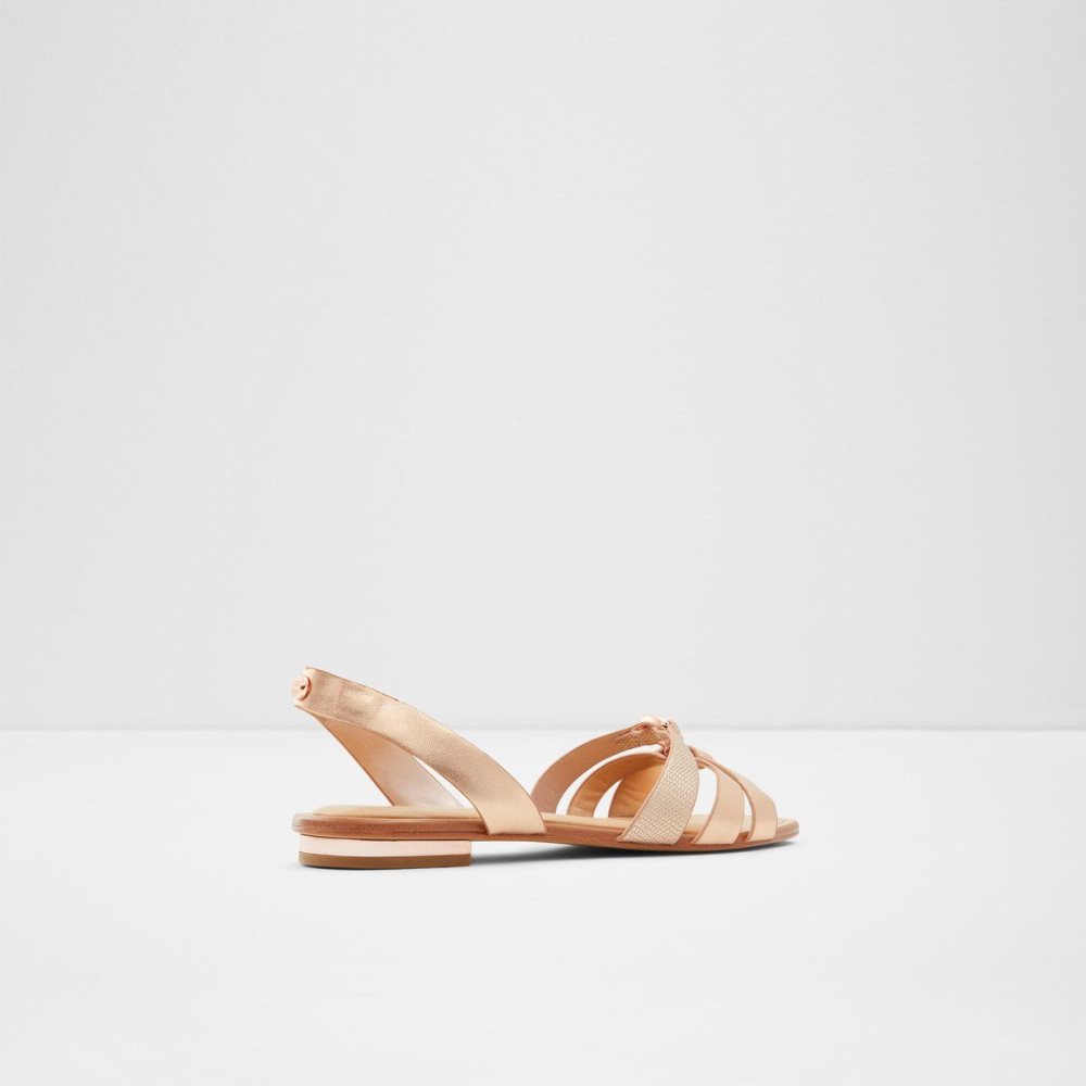 Aldo Marassi Sling back sandal Sandalet Kadın Pembe Altın | XTWQ94821