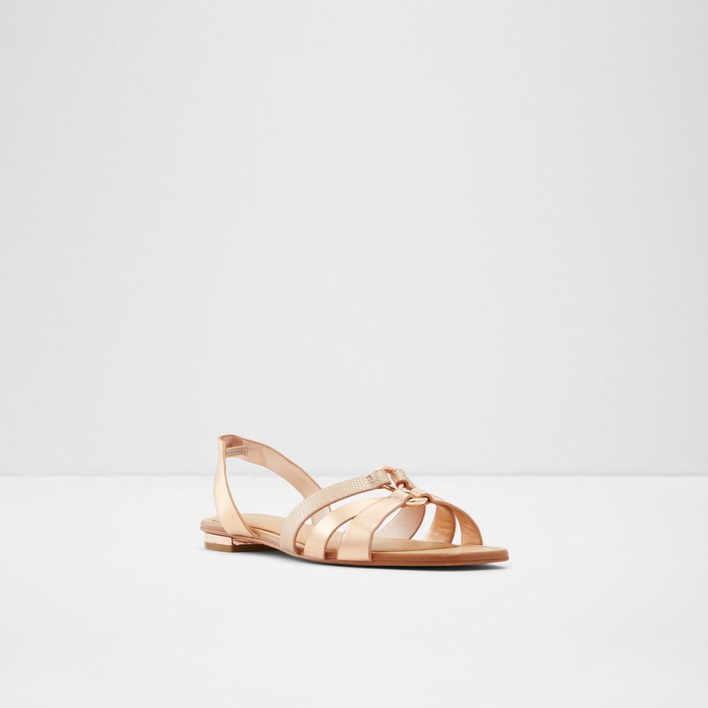 Aldo Marassi Sling back sandal Sandalet Kadın Pembe Altın | XTWQ94821