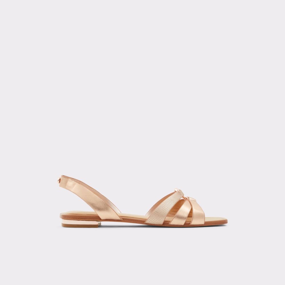 Aldo Marassi Sling back sandal Sandalet Kadın Pembe Altın | XTWQ94821