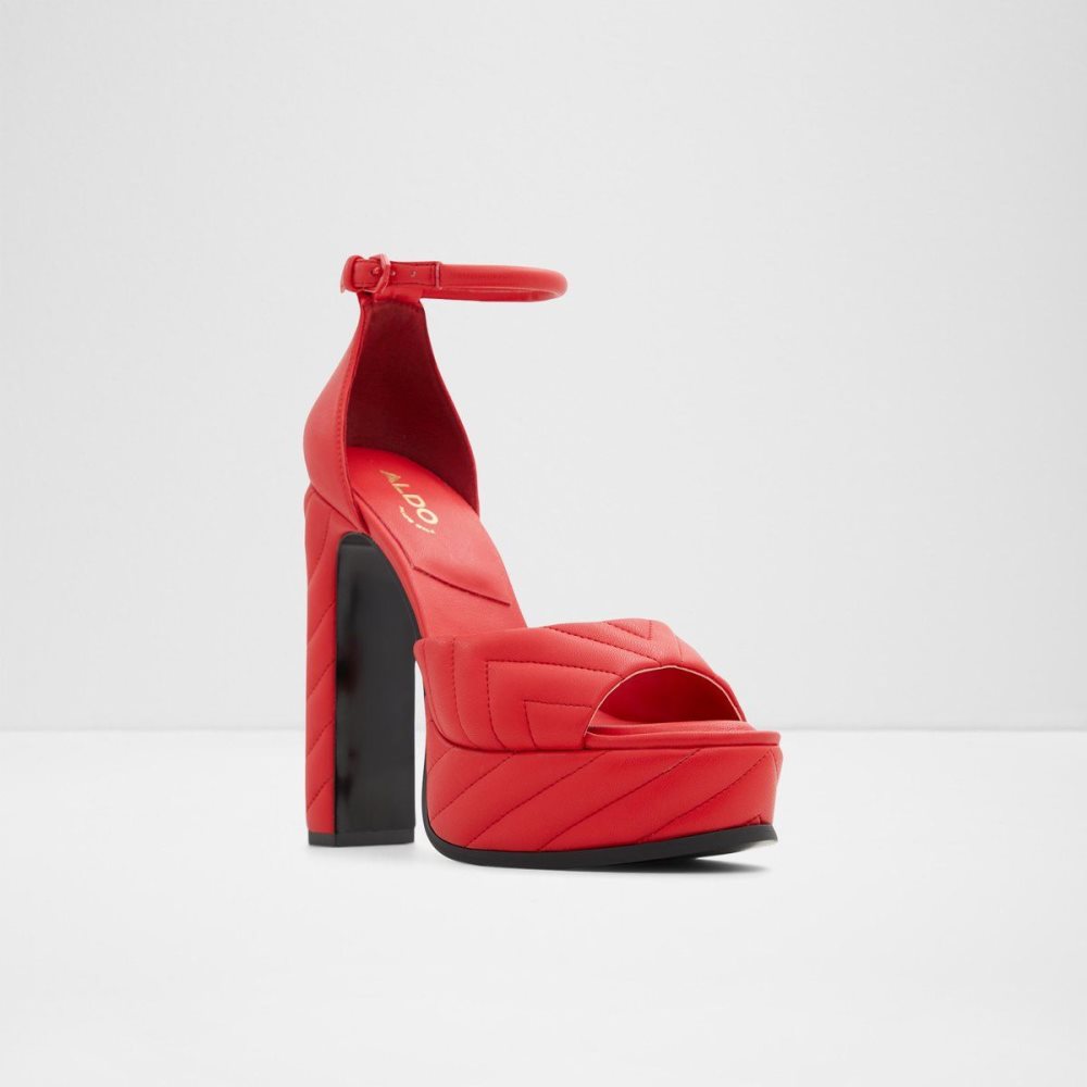 Aldo Milena Ankle strap heeled sandal - Plateforme Platform Ayakkabı Kadın Kırmızı | PCVN90173