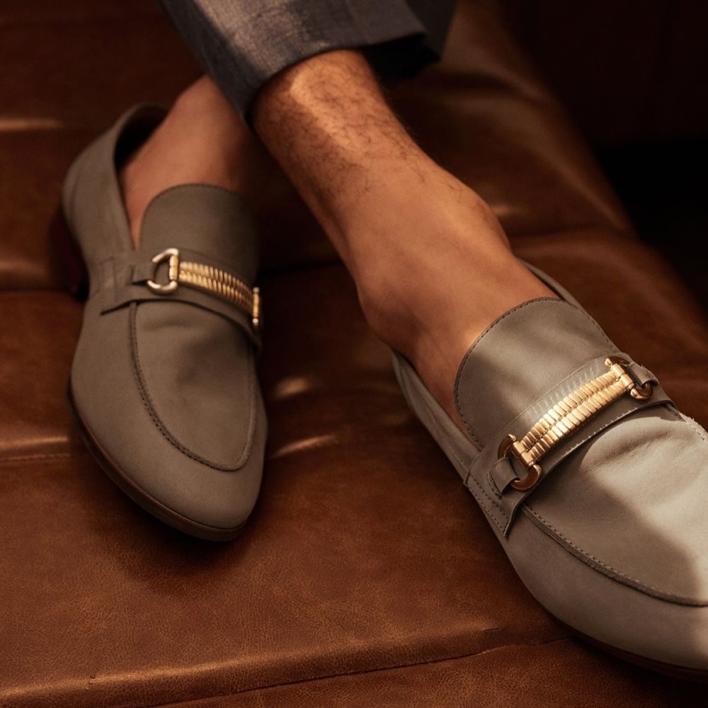 Aldo Monetto Loafer Makosen Ayakkabı Erkek Açık Yeşil | VWNT97563