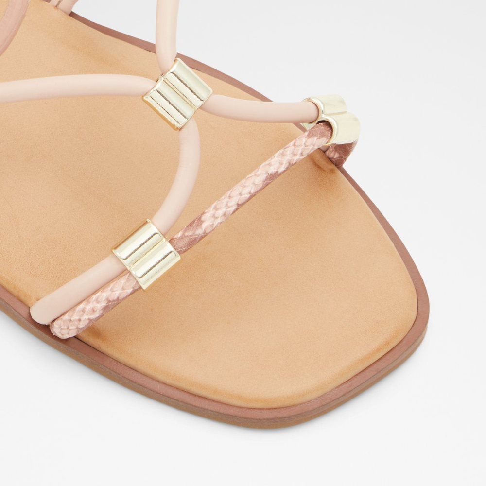 Aldo Oceriwenflex Strappy flat sandal Sandalet Kadın Pembe | WUYV19306