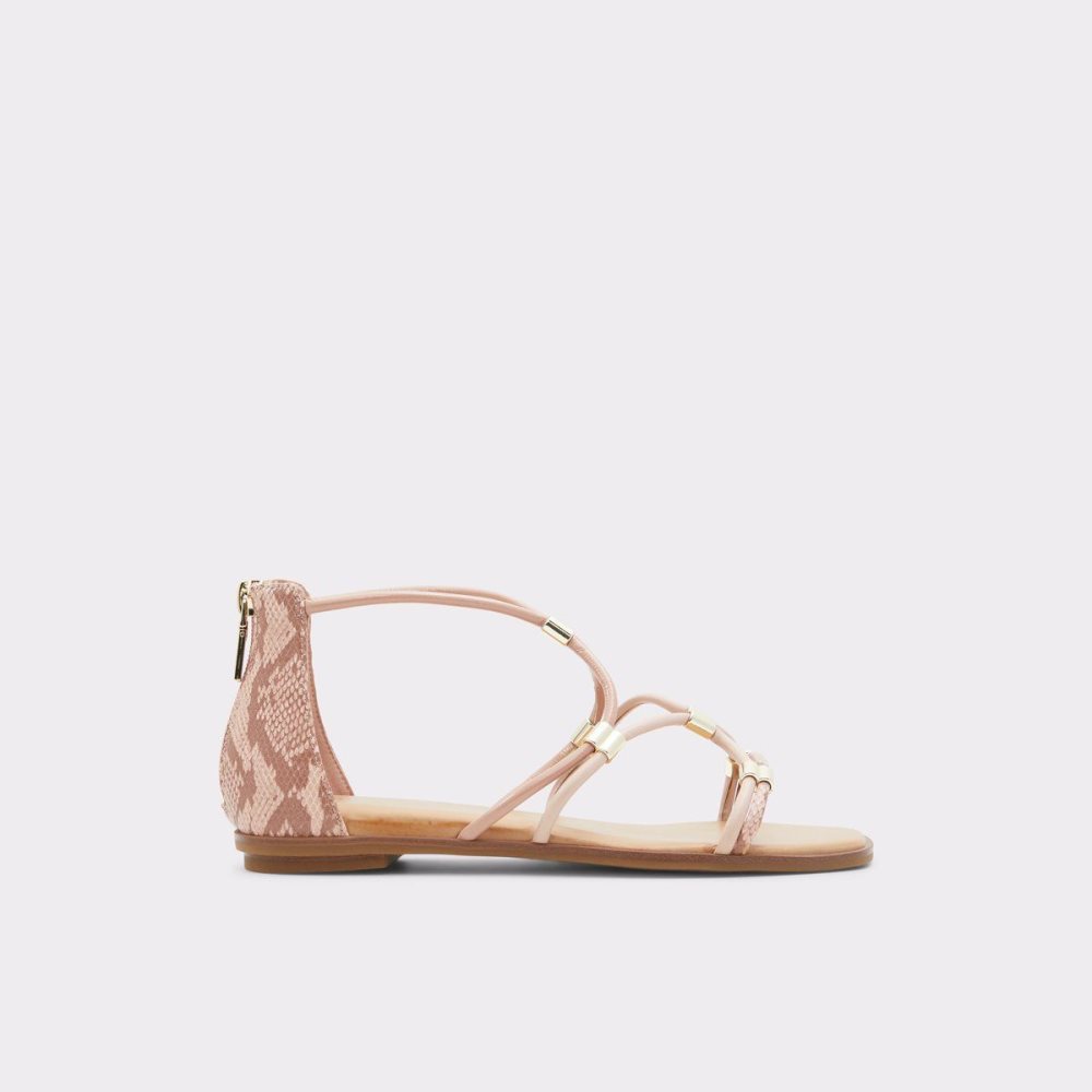 Aldo Oceriwenflex Strappy flat sandal Sandalet Kadın Pembe | WUYV19306