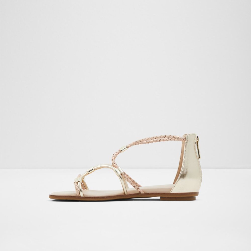 Aldo Oceriwenflex Strappy flat sandal Sandalet Kadın Metal | IXDA04391