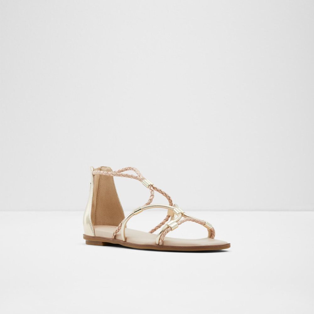 Aldo Oceriwenflex Strappy flat sandal Sandalet Kadın Metal | IXDA04391