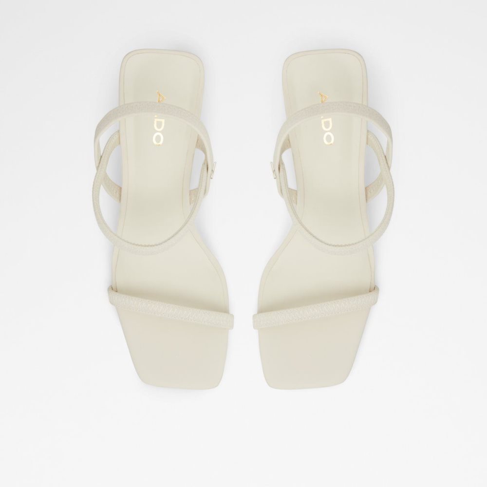 Aldo Okurr Strappy heeled sandal Blok Topuklu Ayakkabı Kadın Beyaz | YEUQ78135