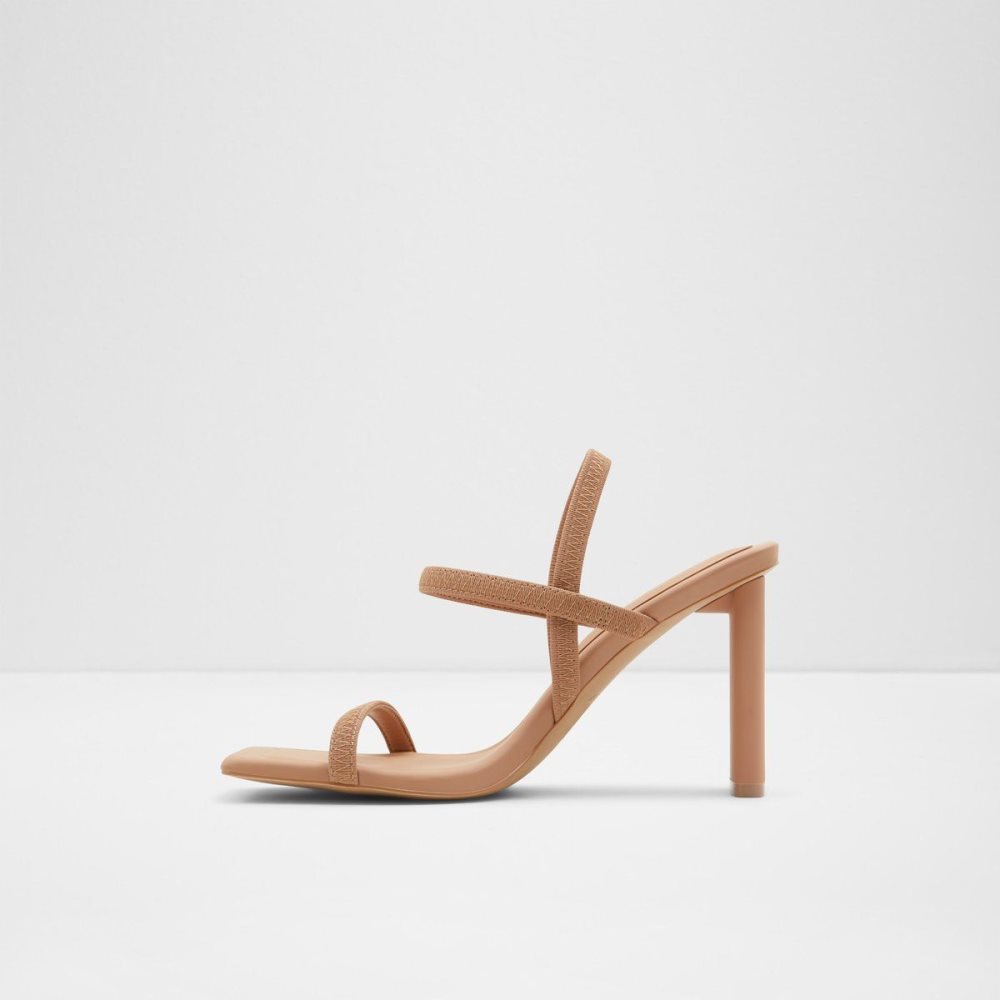 Aldo Okurra Strappy heeled sandal Blok Topuklu Ayakkabı Kadın Bej Rengi | EZNG73861