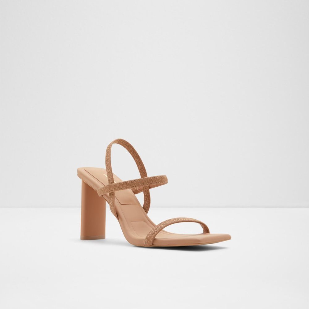 Aldo Okurra Strappy heeled sandal Blok Topuklu Ayakkabı Kadın Bej Rengi | EZNG73861