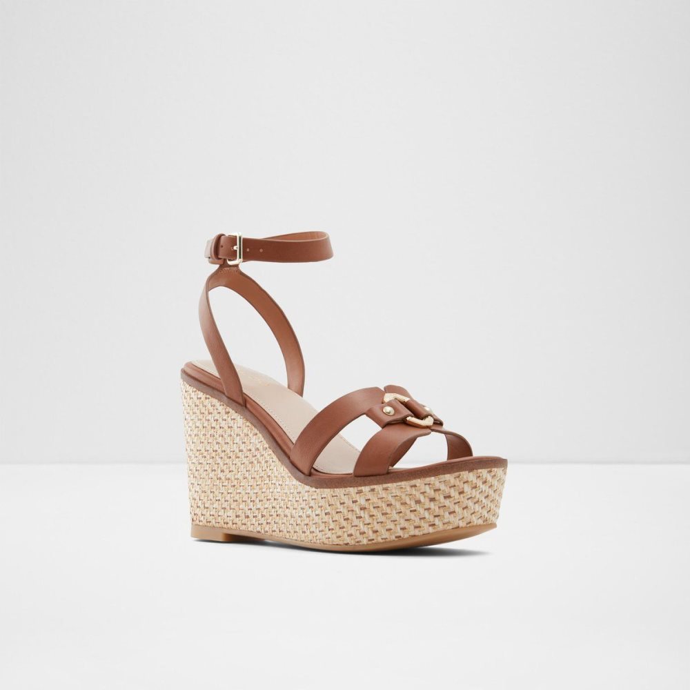 Aldo Onan Wedge sandal - Wedge heel Sandalet Kadın Kahverengi | TZWU46297