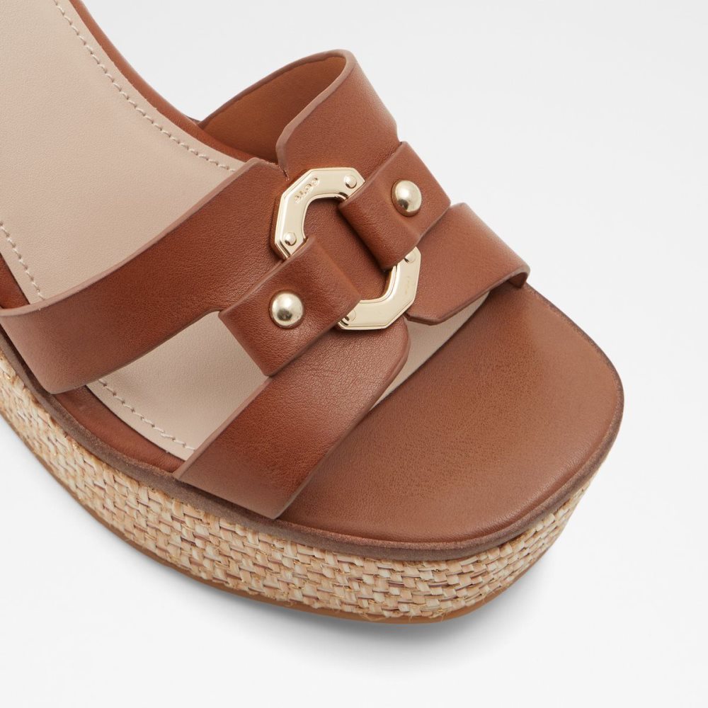 Aldo Onan Wedge sandal - Wedge heel Sandalet Kadın Kahverengi | TZWU46297