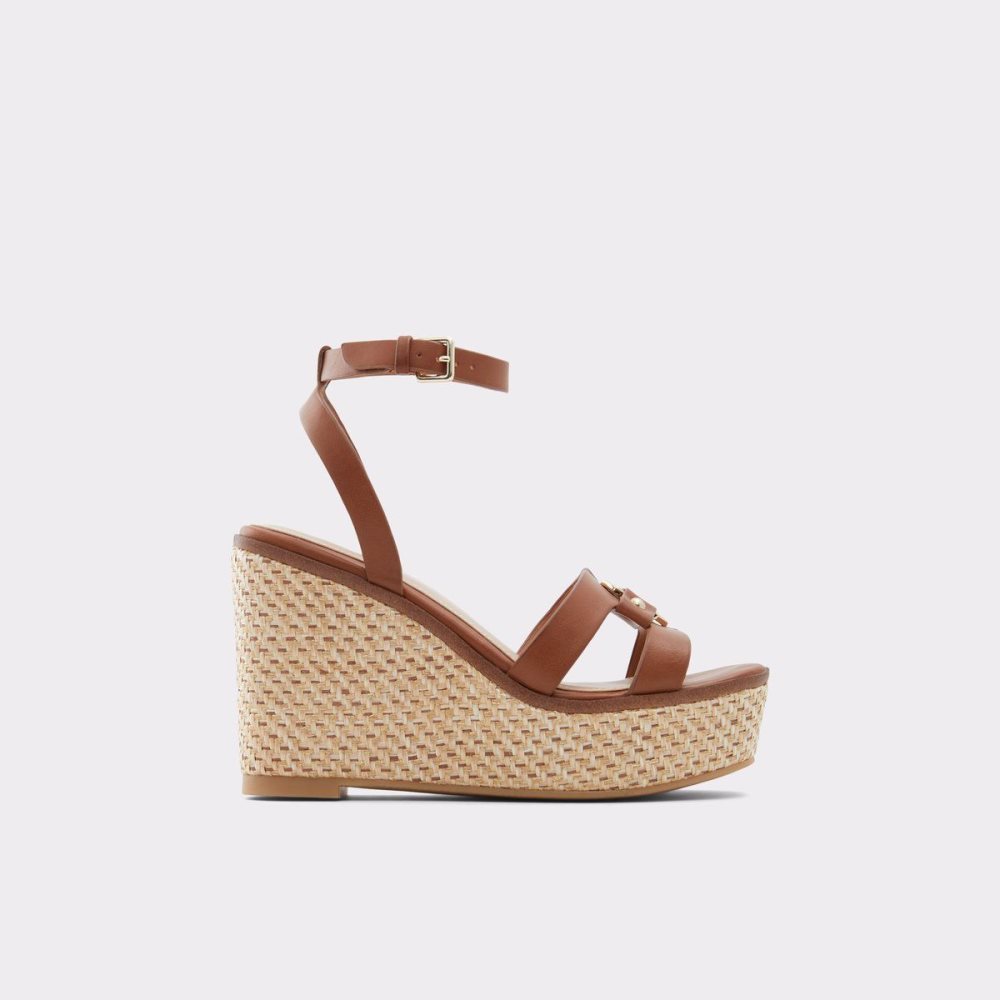 Aldo Onan Wedge sandal - Wedge heel Sandalet Kadın Kahverengi | TZWU46297