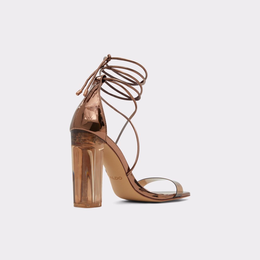 Aldo Onardonia Strappy heeled sandal Sandalet Kadın Kahverengi | IOLQ47592