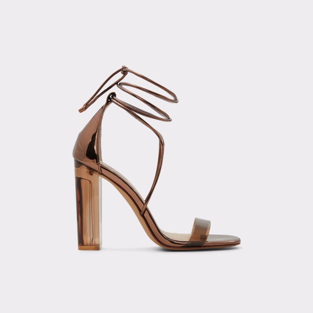 Aldo Onardonia Strappy heeled sandal Sandalet Kadın Kahverengi | IOLQ47592