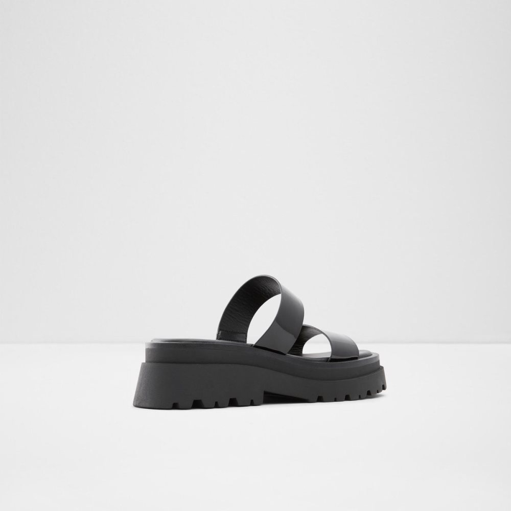 Aldo Phelix Slide sandal - Lug sole Sandalet Kadın Siyah | QTAO42583