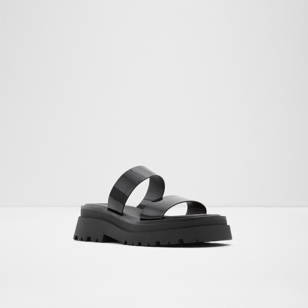 Aldo Phelix Slide sandal - Lug sole Sandalet Kadın Siyah | QTAO42583