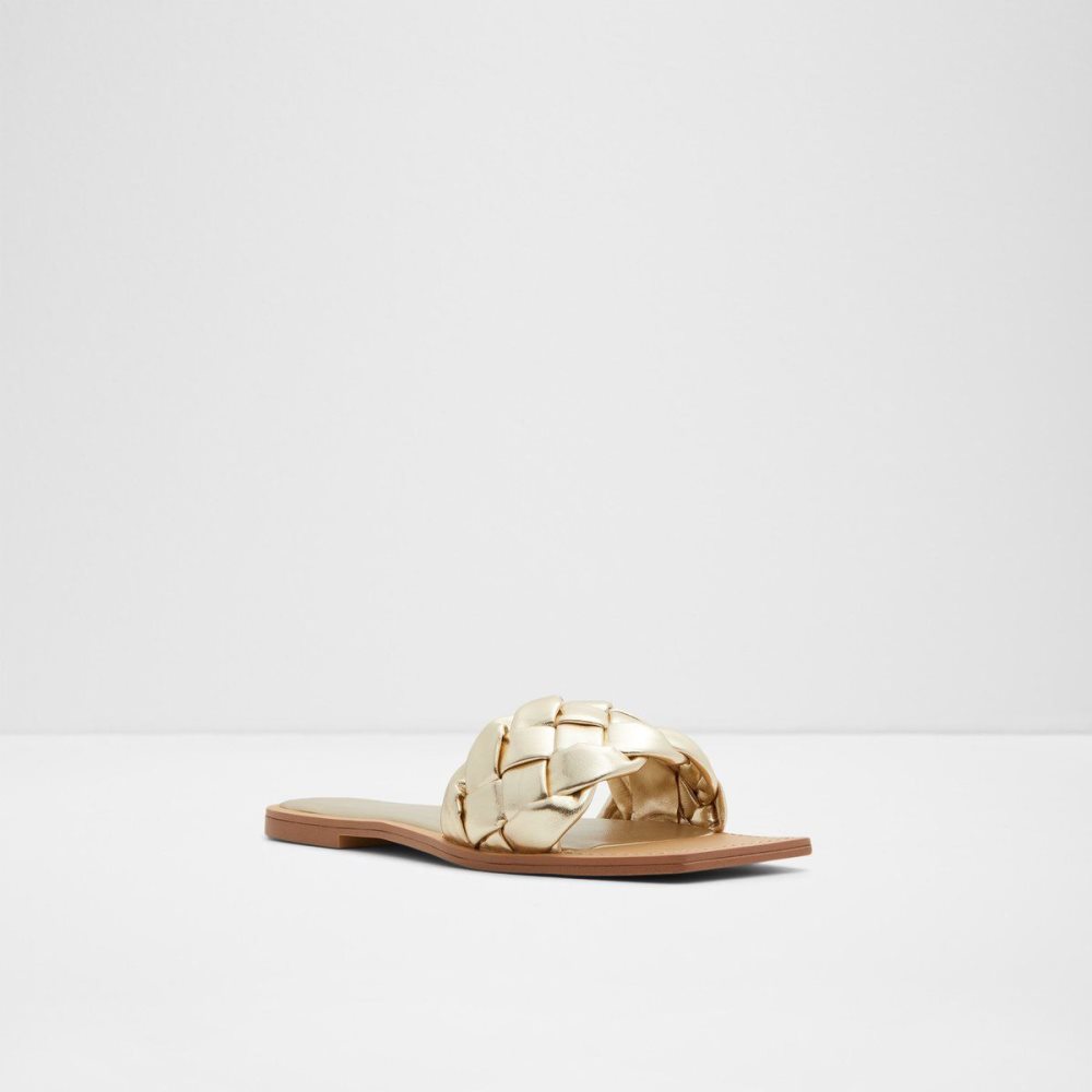 Aldo Poets Slide sandal Sandalet Kadın Altın | MYGU96235