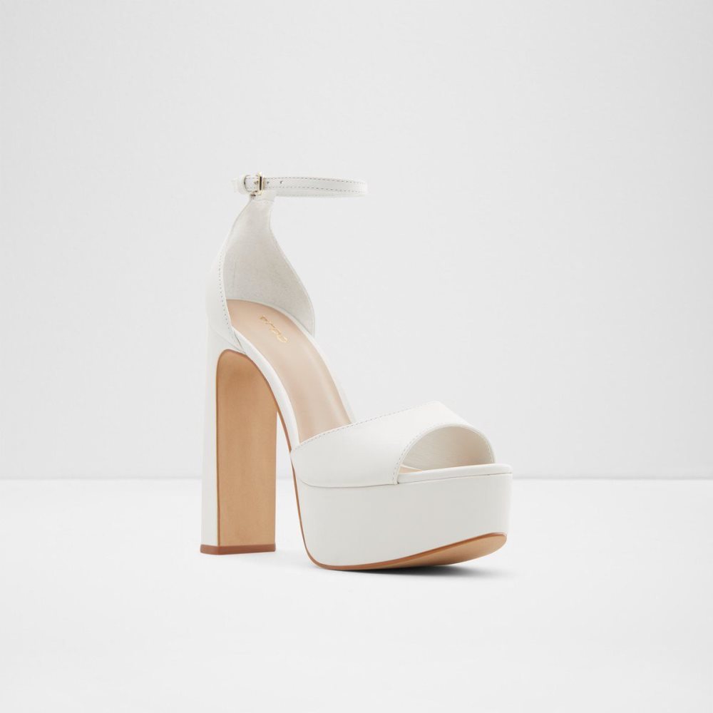 Aldo Posh High heel sandal - Block heel Platform Ayakkabı Kadın Beyaz | MJNF67082