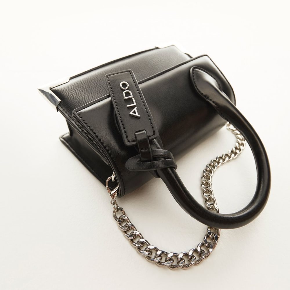 Aldo Pythonia Top handle bag Clutch Kadın Siyah | RQCU93751