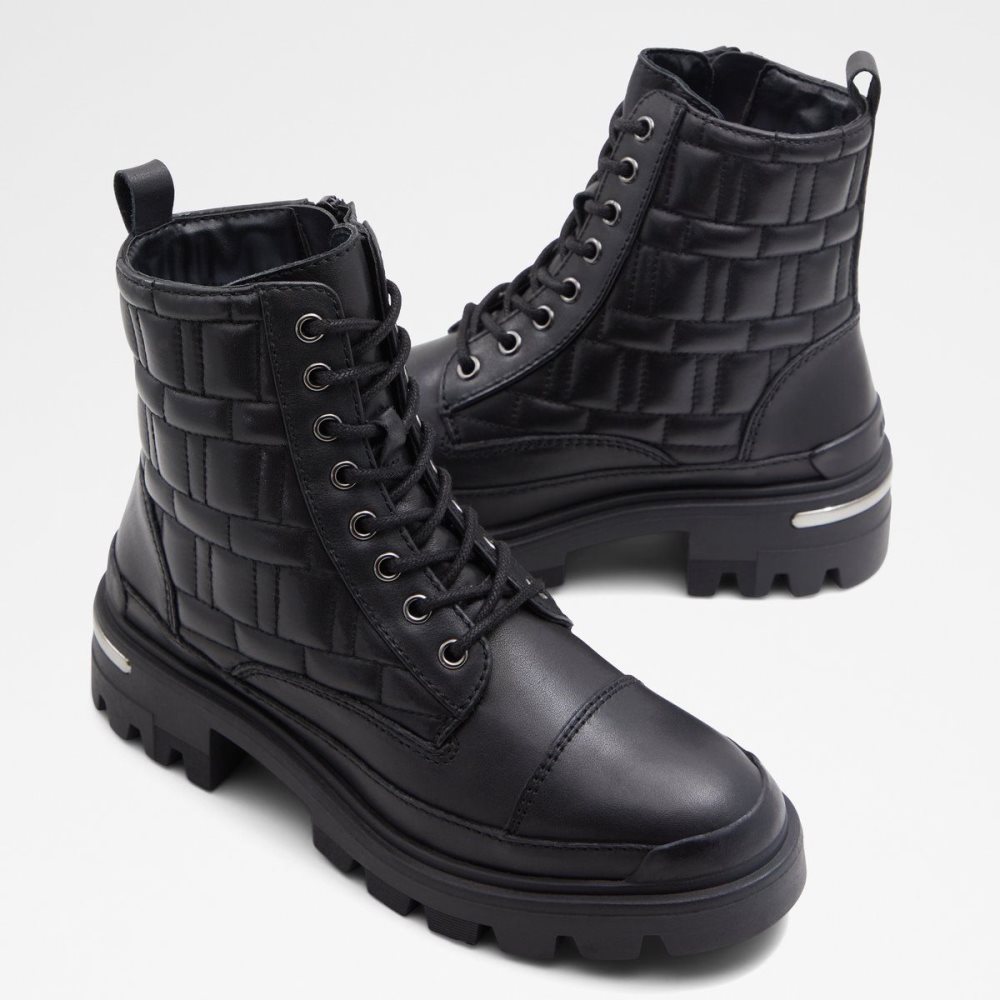 Aldo Quilt Combat boots - Lug sole Savaş botları Kadın Siyah | QABR67913