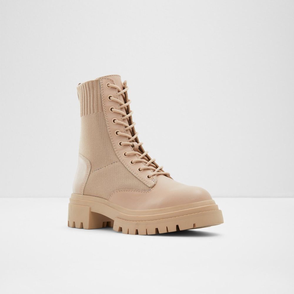 Aldo Reflow Combat ankle boot - Lug sole Savaş botları Kadın Bej Rengi | KOGA65824