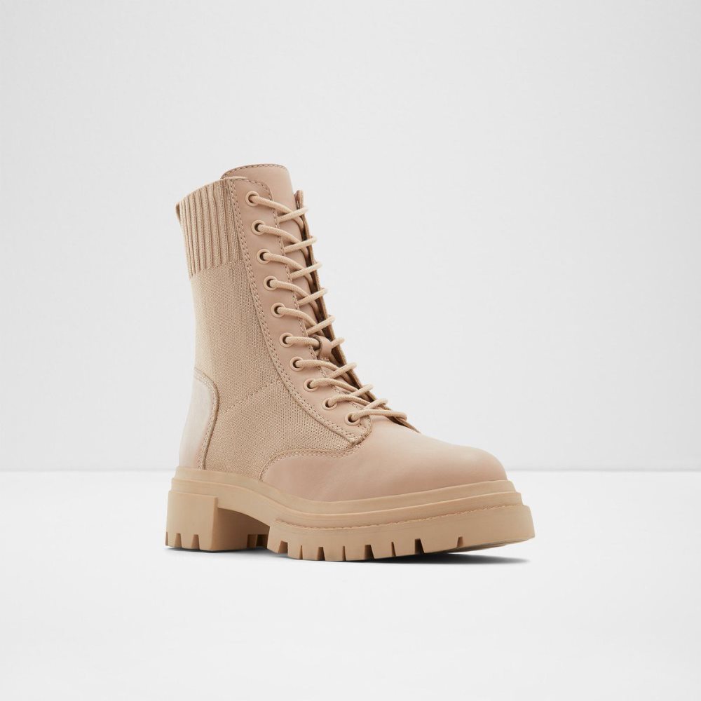 Aldo Reflow-w Combat ankle boot - Lug sole Savaş botları Kadın Bej Rengi | XHJM95248