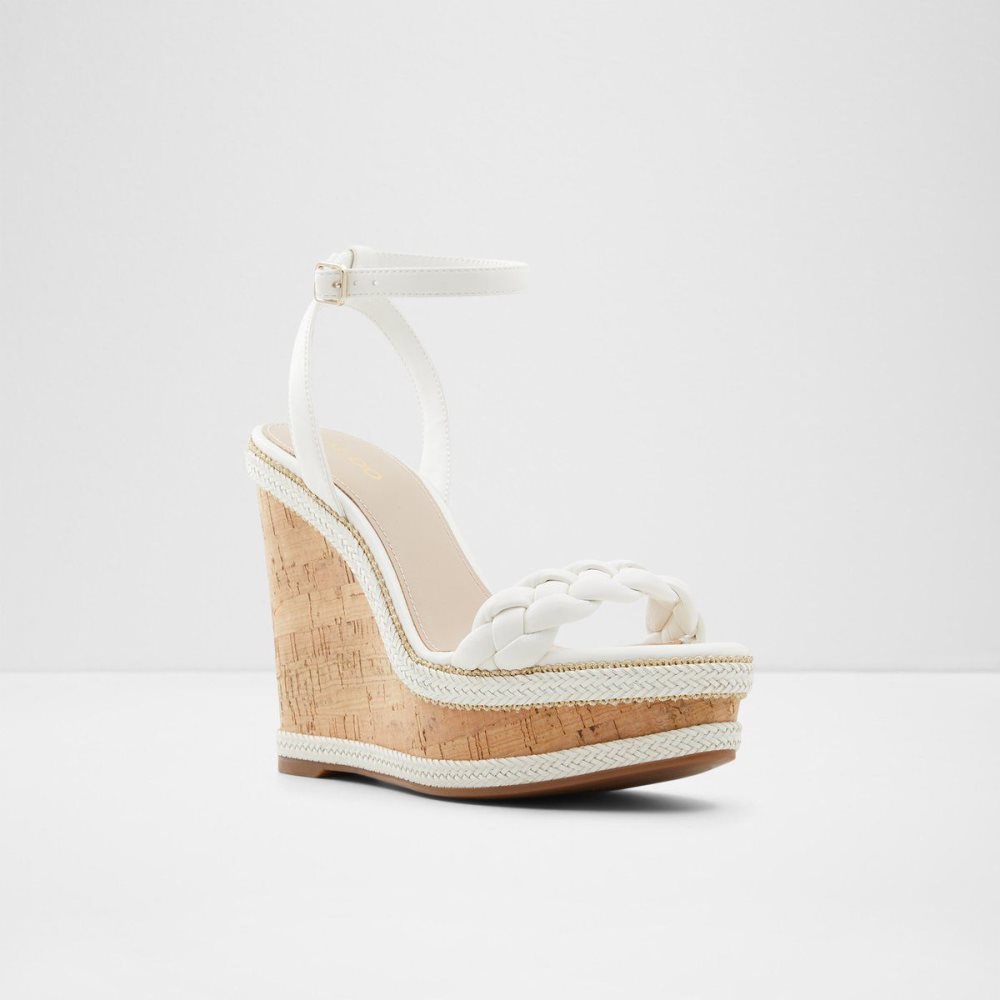 Aldo Saluth Wedge sandal - Wedge heel Sandalet Kadın Beyaz | QSWO41386