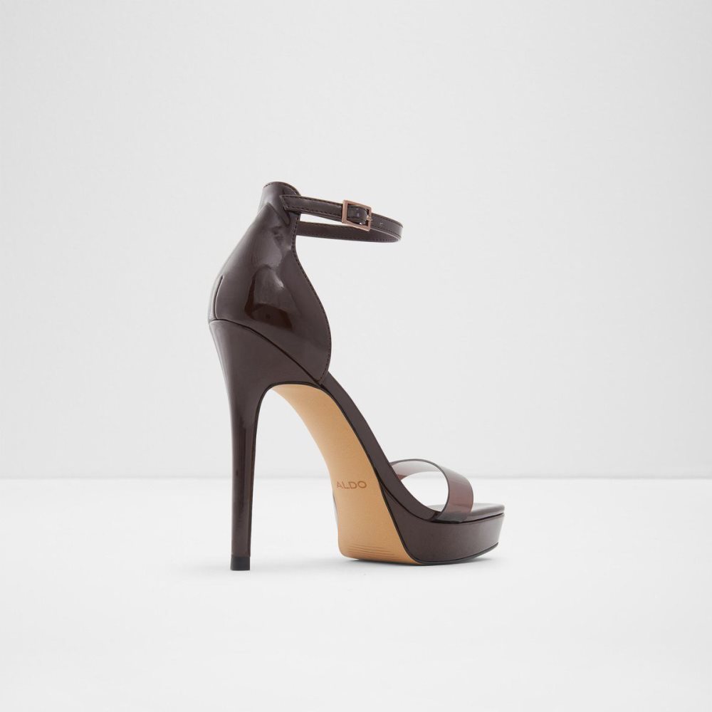 Aldo Scarlett High heel sandal - Stiletto heel Platform Ayakkabı Kadın Koyu Kahverengi | NUTK94016