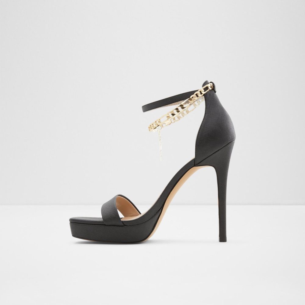 Aldo Scarlettchain Heeled sandal - Stiletto heel Platform Ayakkabı Kadın Siyah | MREK18563