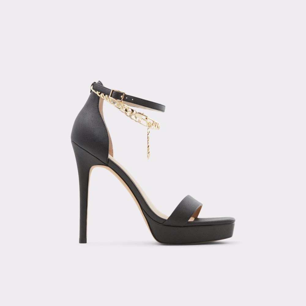 Aldo Scarlettchain Heeled sandal - Stiletto heel Platform Ayakkabı Kadın Siyah | MREK18563