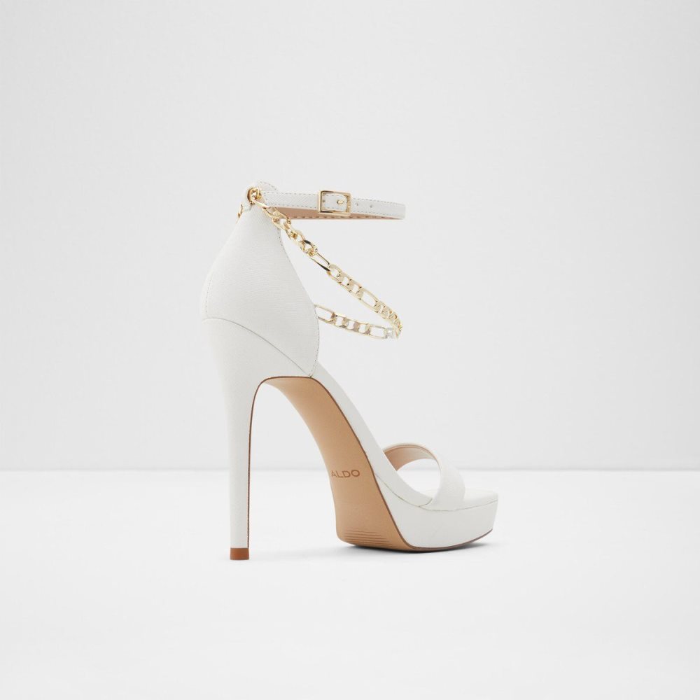 Aldo Scarlettchain Heeled sandal - Stiletto heel Platform Ayakkabı Kadın Beyaz | YHLA08351