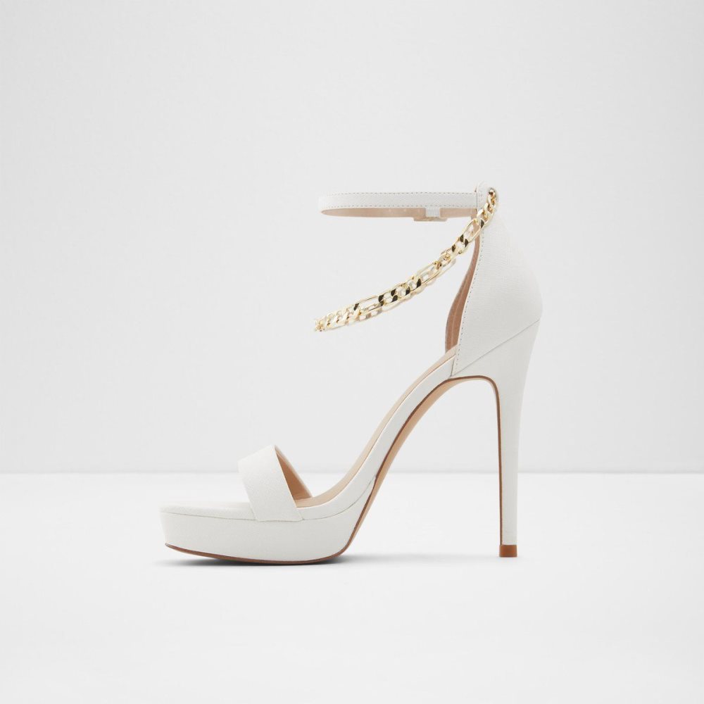 Aldo Scarlettchain Heeled sandal - Stiletto heel Platform Ayakkabı Kadın Beyaz | YHLA08351