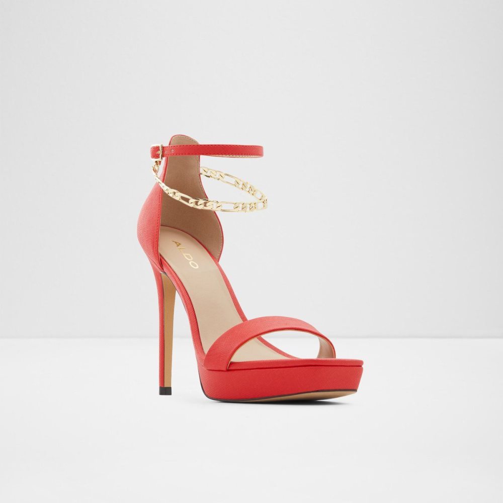 Aldo Scarlettchain High heel sandal - Stiletto heel Platform Ayakkabı Kadın Kırmızı | CMRP27604