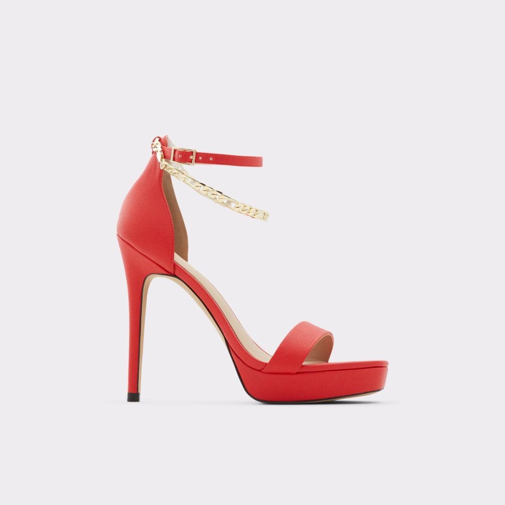 Aldo Scarlettchain High heel sandal - Stiletto heel Platform Ayakkabı Kadın Kırmızı | CMRP27604