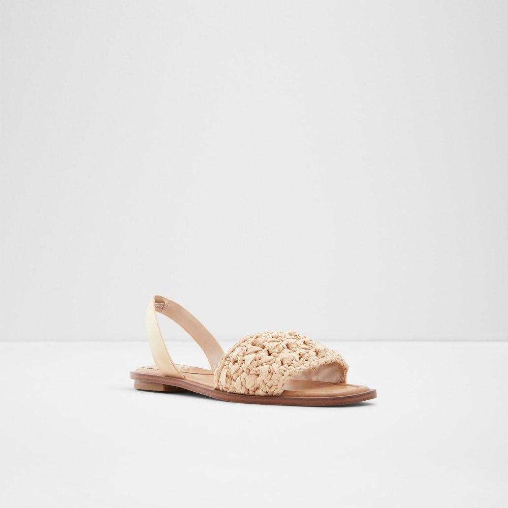 Aldo Solena Sling back flat sandal Sandalet Kadın Bej Rengi | QHXJ56038